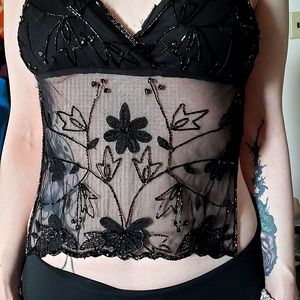 Stunning Vintage Beaded Club/Party Top